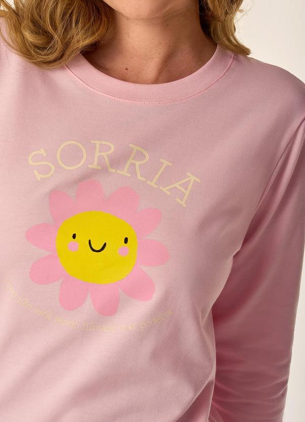 Merengue - Pijama Manga Longa com Punho Rosa 4