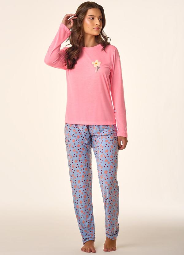 Merengue - Pijama Manga Longa Rosa