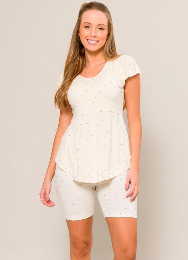 Rovitex - Pijama Maternidade Adulto Feminino Bege