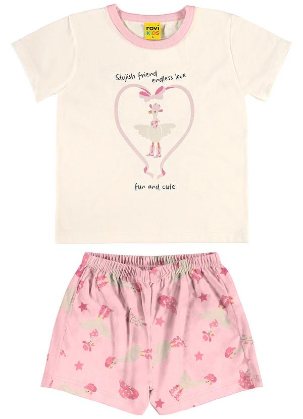Rovi Kids - Pijama Meia Malha Bege 1
