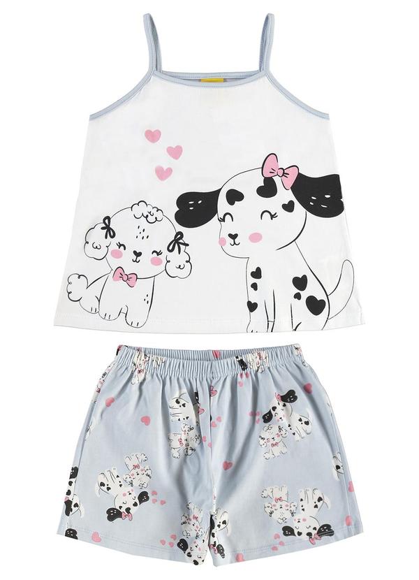 Rovi Kids - Pijama Meia Malha Branco