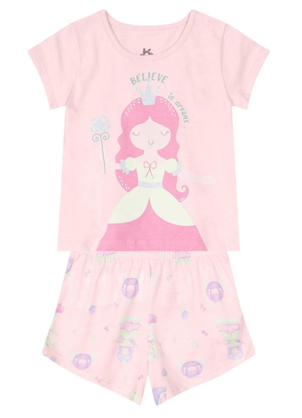 Brandili - Pijama Menina com Estampa Brilha no Escuro Rosa 2