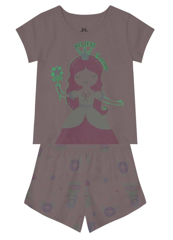 Brandili - Pijama Menina com Estampa Brilha no Escuro Rosa 4