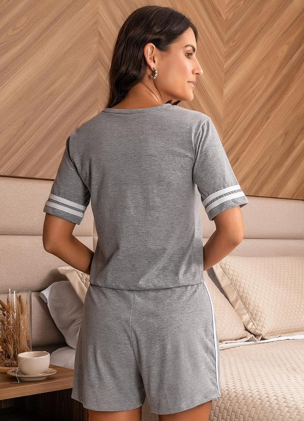 Alma Dolce - Pijama Mescla Claro em Malha 2