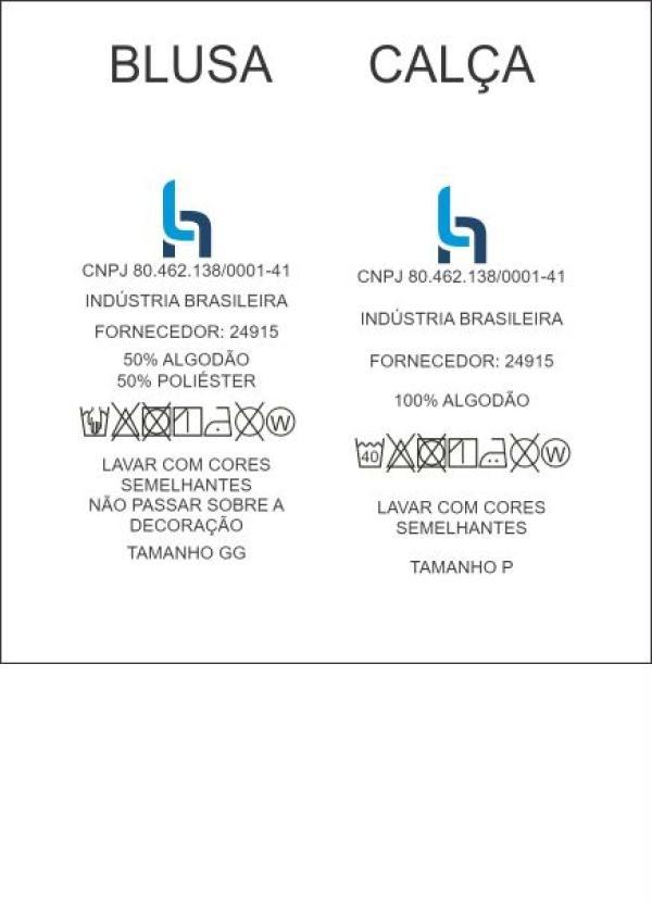 Alma Dolce - Pijama Mescla com Flores Rosa e Mescla 11