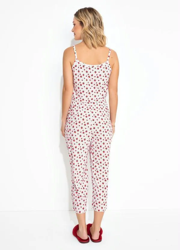 Alma Dolce - Pijama Moranguinhos com Alças e Longo 2