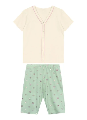Malwee - Pijama Poodle em Malha Off White - MALWEE
