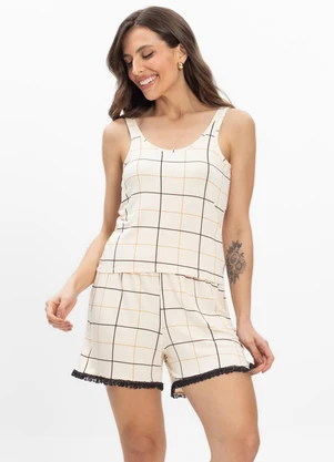 Infinita Cor - Pijama Regata Feminino Regata Bege - INFINITA COR