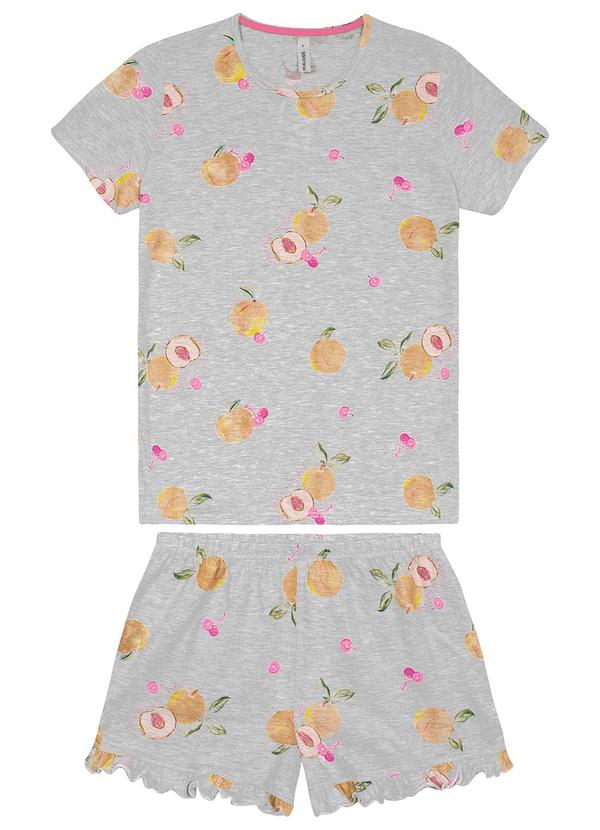 Malwee - Pijama Runner Frutas Cinza