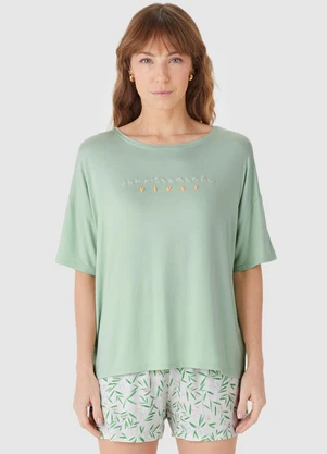 Malwee - Pijama Simplesmente Viver Verde Menta - MALWEE