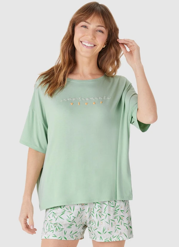 Malwee - Pijama Simplesmente Viver Verde Menta 4