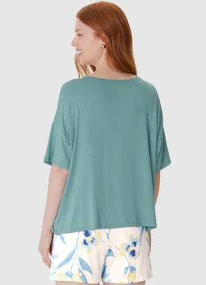 Malwee - Pijama Simplesmente Viver Verde Turquesa - MALWEE