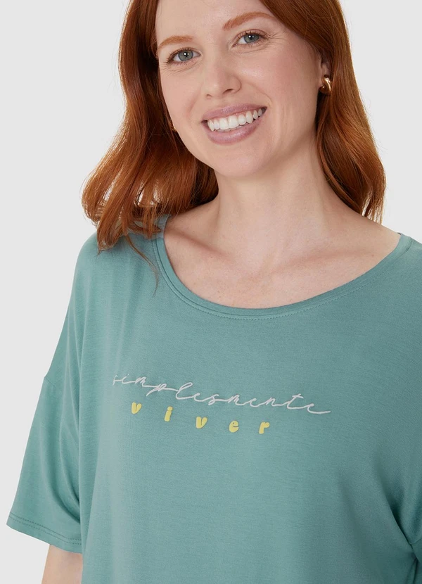 Malwee - Pijama Simplesmente Viver Verde Turquesa 4