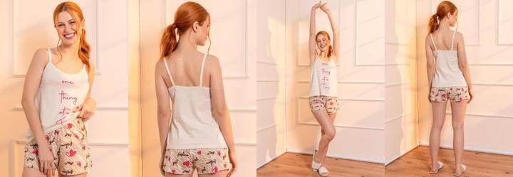 Pijama Tigre Rom�ntico em Malha de Algod�o