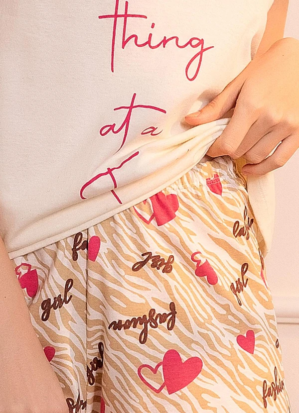 Alma Dolce - Pijama Tigre Romântico em Malha de Algodão 5