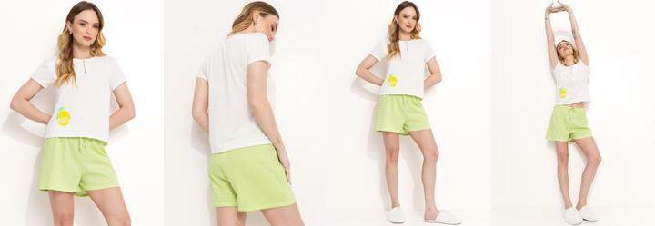 Pijama Xadrez Verde em Malha de Algodo