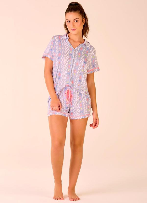 Merengue - Short Doll com Abertura Frontal Total Multicores 1