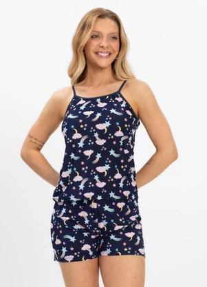 Rovitex - Short Doll Curto de Liganete Bella Ana Azul - ROVITEX