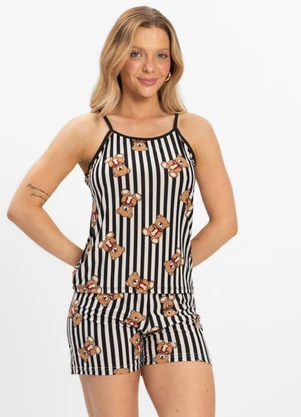 Rovitex - Short Doll Curto de Liganete Bella Ana Preto - ROVITEX