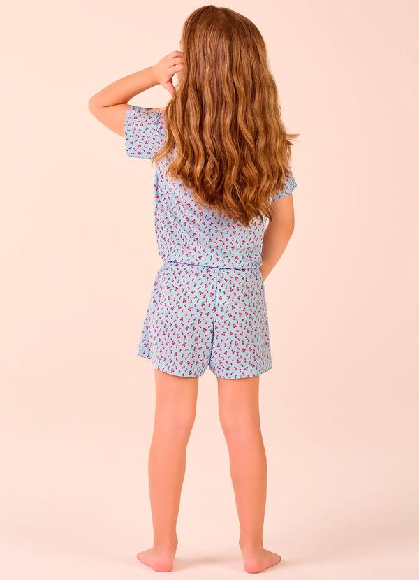 Merengue - Short Doll Infantil Manga Curta Azul 2