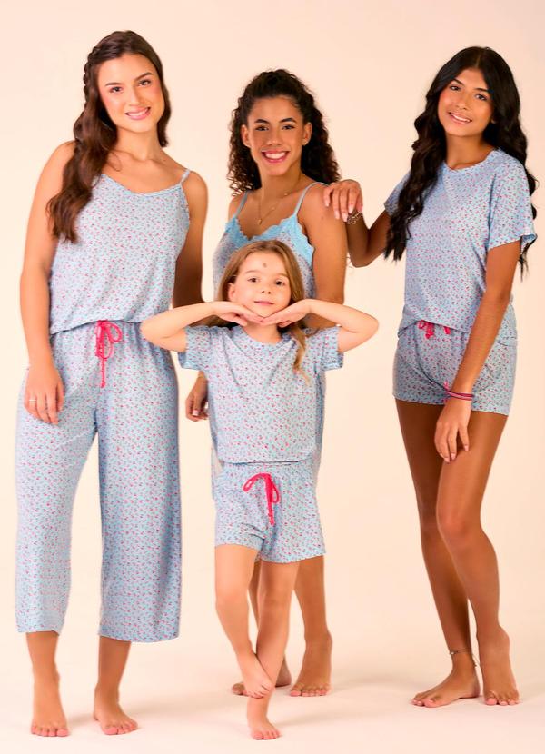 Merengue - Short Doll Infantil Manga Curta Azul 3