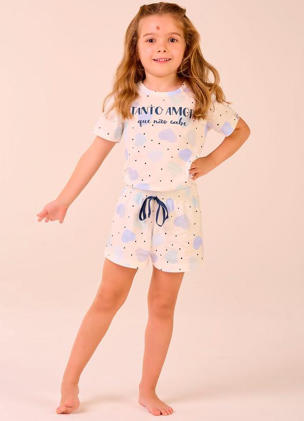 Merengue - Short Doll Infantil Manga Curta Branco