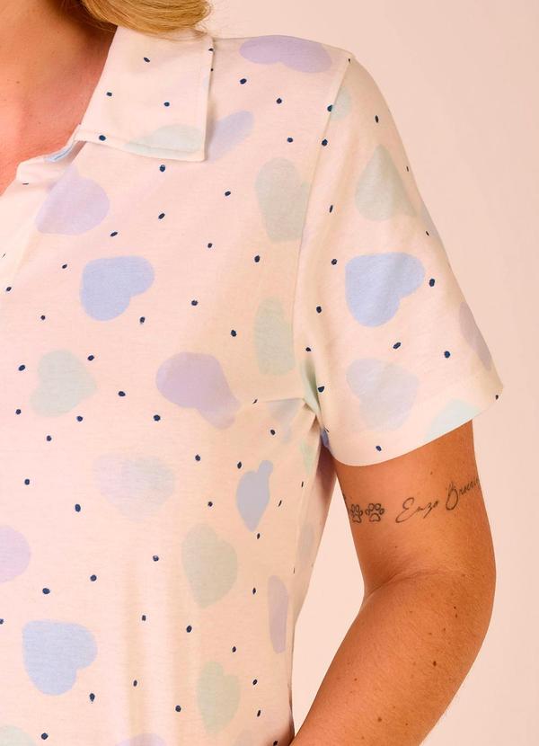 Merengue - Short Doll Manga Curta Abertura Frontal Branco 6