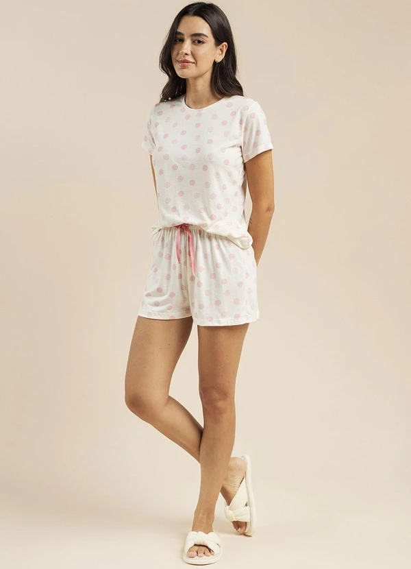 Aurora Joaquina - Short Doll Manga Curta Estampado