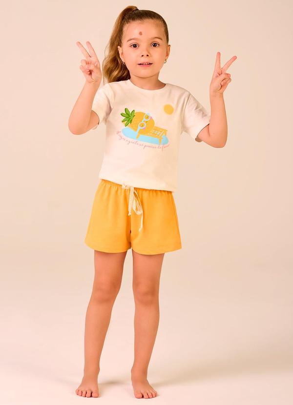 Merengue - Short Doll Manga Curta Laranja