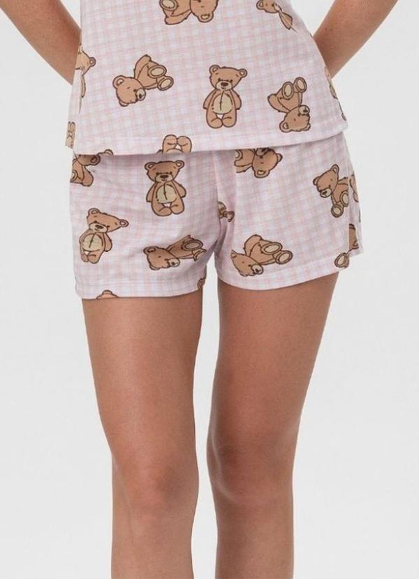 Rovitex - Short Doll Ursinhos Mensageira da Paz Rosa