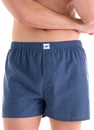 Zee Rucci - Cueca Samba Canção Liso em Algodão Azul - ZEE RUCCI