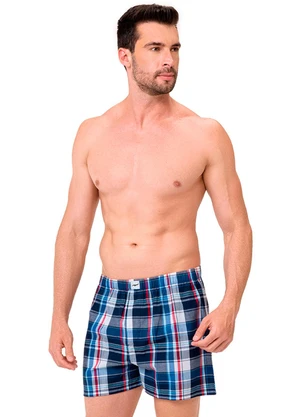 Zee Rucci - Cueca Samba Canção Xadrez Tons de Azul - ZEE RUCCI