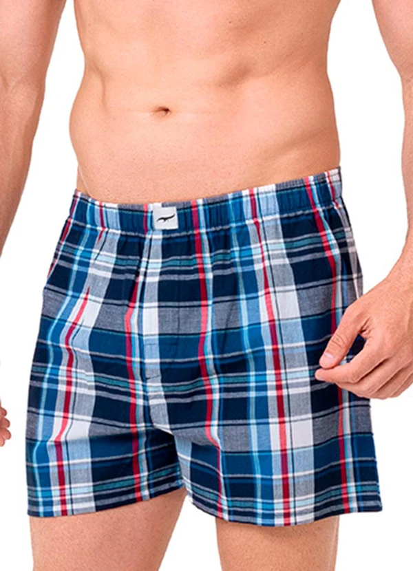 Zee Rucci - Cueca Samba Canção Xadrez Tons de Azul