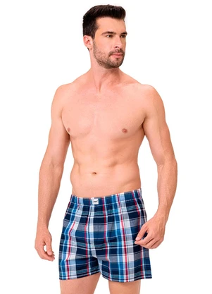 Zee Rucci - Cueca Samba Canção Xadrez Tons de Azul - ZEE RUCCI