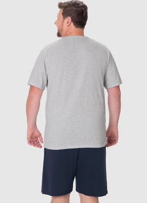 Malwee - Pijama Curto com Bordado PlusCinza - MALWEE