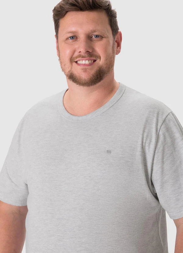 Malwee - Pijama Curto com Bordado PlusCinza 5