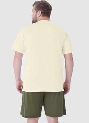 Malwee - Pijama Curto com Bordado PlusOff White - MALWEE