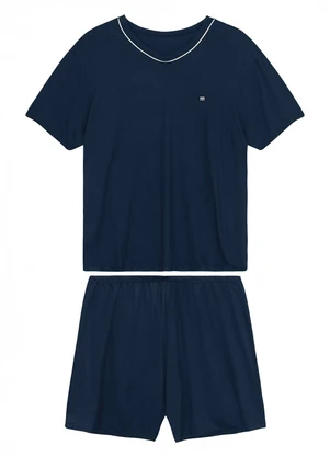 Malwee - Pijama Curto Comfort Azul Marinho - MALWEE