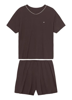 Malwee - Pijama Curto Comfort Café - MALWEE