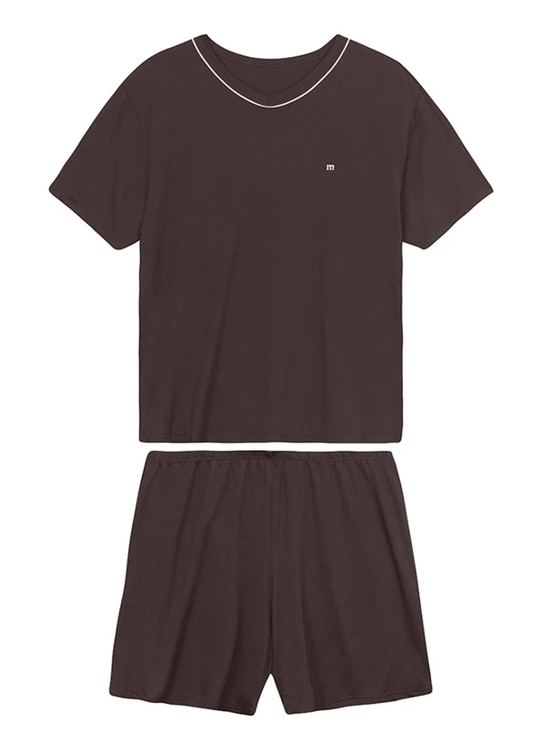 Malwee - Pijama Curto Comfort Café