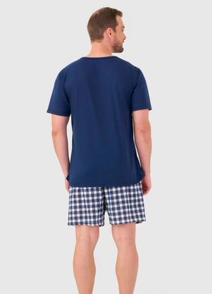 Rovitex - Pijama Curto Masculino Azul - ROVITEX
