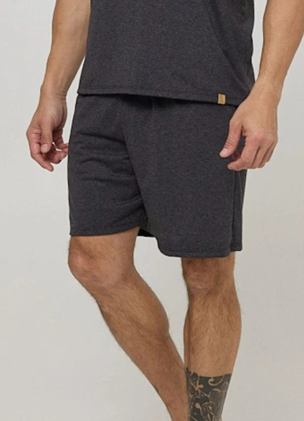 Rovitex - Pijama Curto Masculino Meia Malha Preto 3