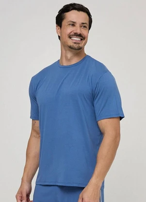 Rovitex - Pijama Curto Masculino Viscolycra Azul - ROVITEX