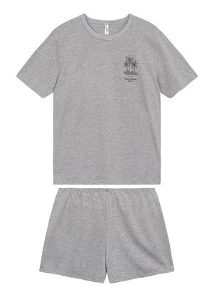 Malwee - Pijama Curto Resort Collection Cinza - MALWEE