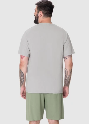 Malwee - Pijama Curtocom Bordado PlusVerde Militar - MALWEE