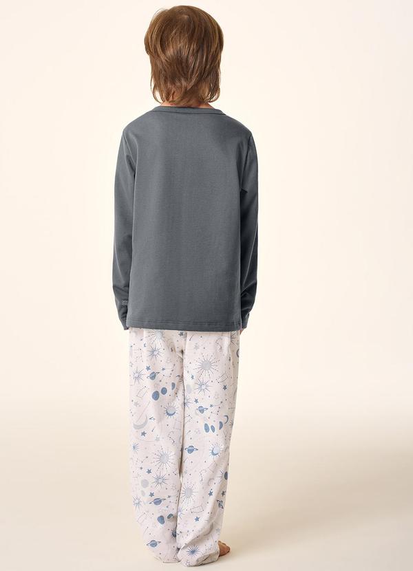 Merengue - Pijama Infantil Manga Longa Cinza 2