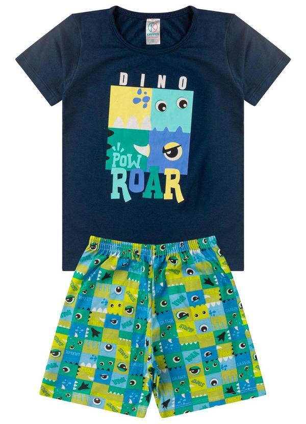 Rovitex - Pijama Infantil Masculino Brilha no Escuro Azul 1