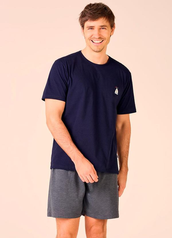 Merengue - Pijama Manga Curta Azul