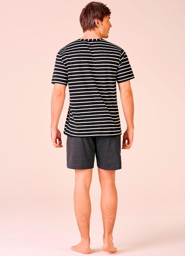 Merengue - Pijama Manga Curta Preto 2