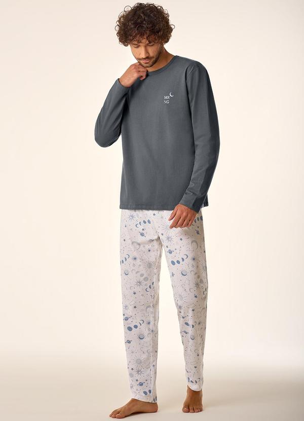 Merengue - Pijama Manga Longa Cinza